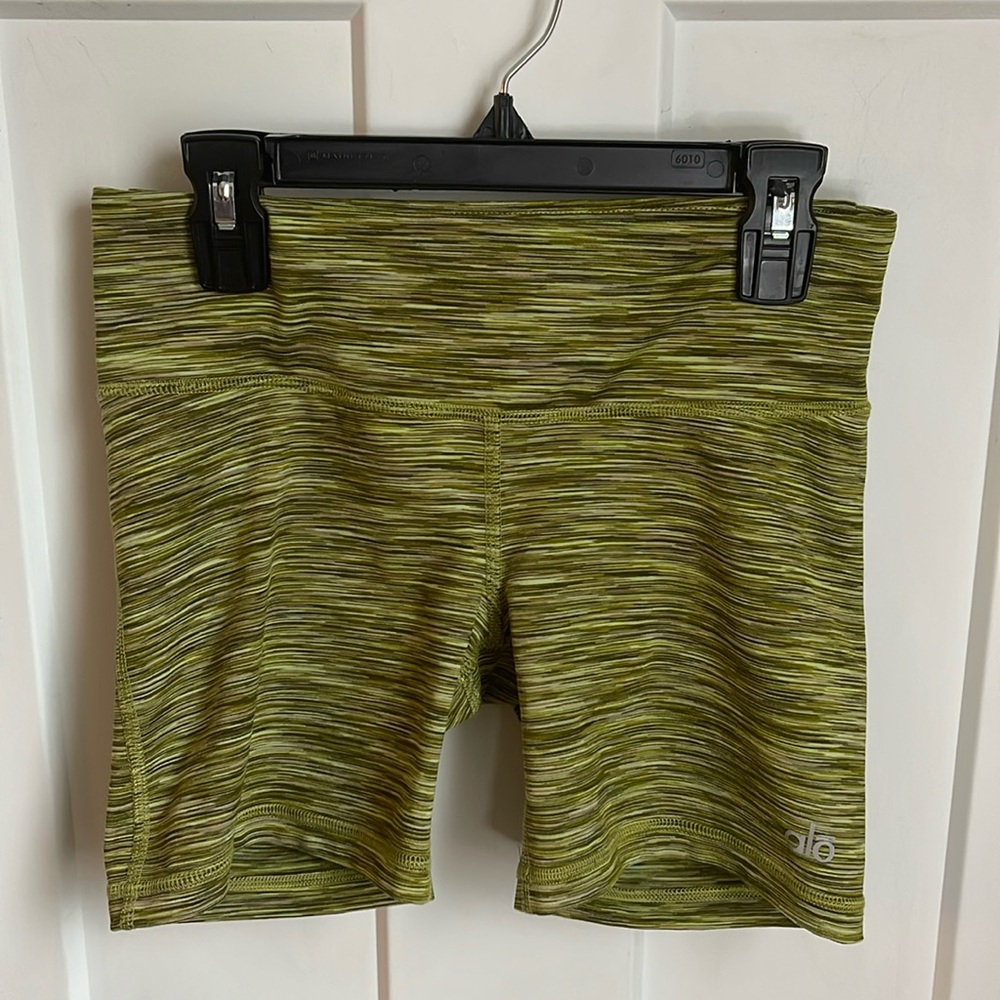 Alo green bike shorts